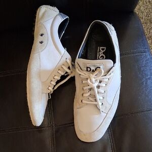 D&G Men's Beige and Gray Sneakers